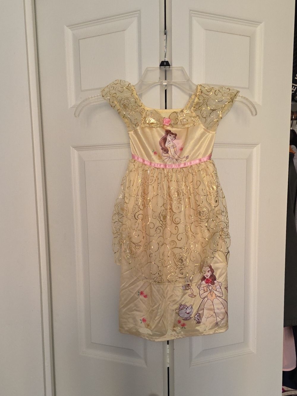 Disney Gold and Pink Belle Princess Dress Costume